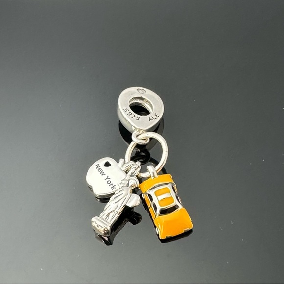 Pandora Jewelry - Pandora New York Trio Taxi Statue of Liberty Dangle Charm 925 Ale Silver #126